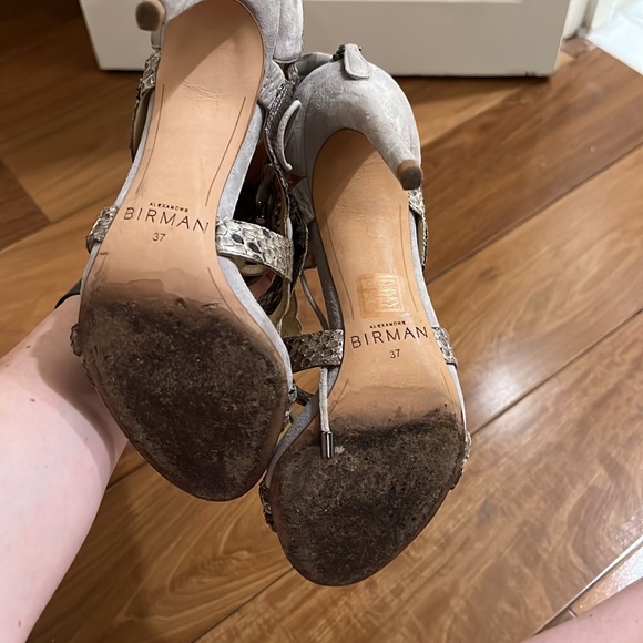 Alexandre Birman Elenara Python Heels Mono Grigio - Sz 37 - Picture 4 of 4